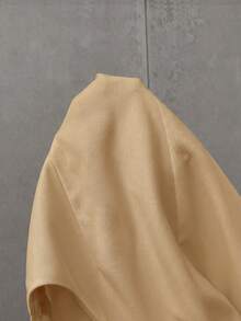 CosyJoli Chaleco de traje de talla grande, casual y formal, de unicolor para otoño/invierno - Camel - Ver 7