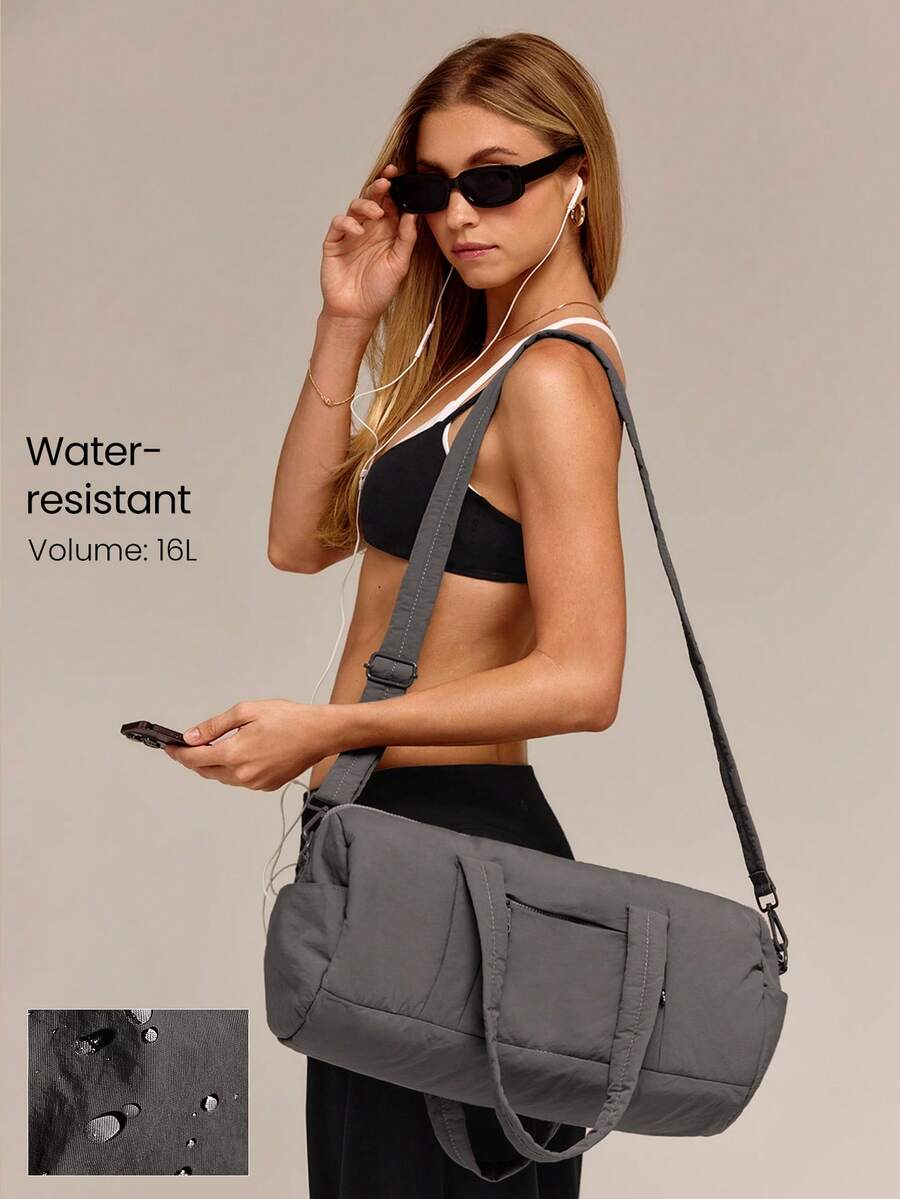 GLOWMODE 16L Max Large Capacity Carry Dual-Strap Duffle Zippered Bag Daily Active Casual  Spring Summer - Grey - View 1