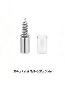30Pcs/20Pcs/10Pcs Shelf Bracket Screws Pegs Laminate Support Self-Tapping Screw With Non-Slip Sleeve Cabinet Glass Holder Partition Nail And Easy To Install, Featuring A Sleek Metallic Appearance - multicolor - View 7