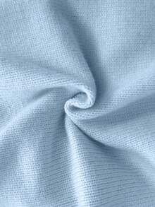 FavEase Women's Solid Color Casual Fitted Front Button Cardigan, Versatile - Blue - View 4
