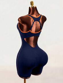 Mistrie Rompi Tanpa Lengan untuk Wanita, Kasual, Olahraga, Kebugaran, Yoga - Navy Blue - View 3