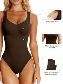 Slayform Slayform Seamless Yoga High Elasticity Jumpsuit With Built-In Bra Pad - Multicolor - View 4