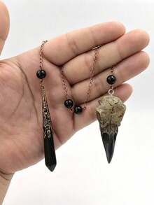 HalloweenBlack Crystal Hanging Ornament With Crow Charm Pendant - black - View 10