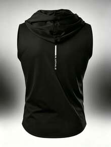 Gym Rark Camiseta deportiva de tirantes con capucha y cordón con estampado de cabeza de toro para hombre - Negro - Ver 2