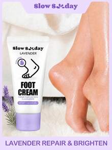 SlowSunday Lavender Foot Cream, Anti-Drying Crack Foot Cream, Hand And Foot Skin Care, Moisturizing, Soothing Skin, Deep Nourishment, With Multiple Plant Oils, Skincare, Suitable For Fall & Winter, Autumn Essential, Halloween & Christmas - White - View 1