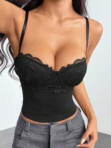 SHEIN PETITE 新款秋冬棕色紮染印花長袖緊身洋裝，適合晚宴派對、約會、日常穿著，時尚百搭，女款秋季洋裝 - 黑色 - 查看 5