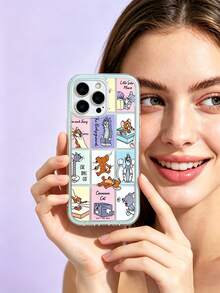 TOM & JERRY X SHEIN A Stylish, High-End Printed Pattern Protective Phone Case Design, Perfect For IPhone – A Cute, Fashionable, And Sophisticated Phone Case. - Multicolor - View 5