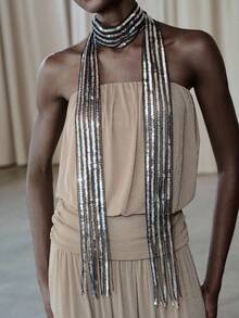 Noxbound Thin Scarf - Black - View 1