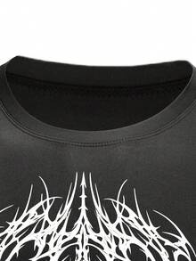 Gym Rark Men's Back Print Crew Neck Short Sleeve Casual Sports T-Shirt, Gym - Black - View 5