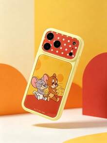 TOM & JERRY X SHEIN 時尚高端印花圖案手機保護殼設計，完美適配 ，可愛時尚且精緻 - 彩色 - 查看 4