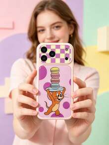 ShellaStory TOM & JERRY X SHEIN A Stylish, High-End Printed Pattern Protective Phone Case Design, Perfect For IPhone – A Cute, Fashionable, And Sophisticated Phone Case. - Multicolor - View 5