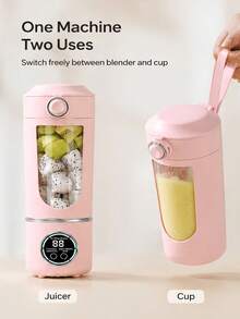 Teckwe Portable Blender, 700ml Small Blender Smoothie, Mini Stand Mixer With 12 Stainless Steel Blades And Digital Display, Rechargeable Shakes And Smoothie Maker For Travel, Fitness, Kitchen, 1500mAh - Multicolor - View 6