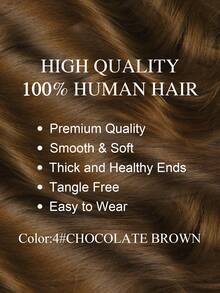 6PCS 12-20 Inch Seamless Remy Human Hair Extensions, Double Layer Clip-In Hair Wefts For Women, Add Volume And Length, Natural Look - S4 - View 3