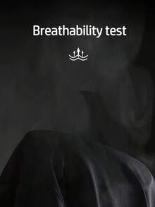 RISE LYT 男士幾何印花長袖休閒健身運動T恤 - 黑色 - 查看 3