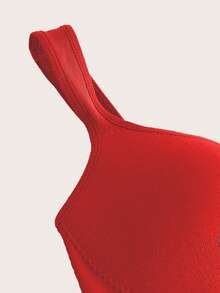 Easithlete Easithlete Women's Solid Color Versatile Elegant Sports Bra - Red - View 4