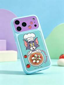 TOM & JERRY X SHEIN 時尚高端印花圖案保護手機殼設計，完美適配 ，可愛時尚且精緻 - 彩色 - 查看 4