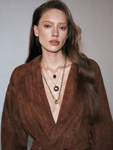 Noxbound Bohemian Vintage Multi-Layer Rest Versatile Necklace - Gold/Brown - View 3