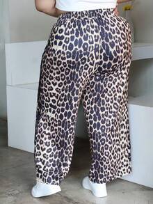 CHERRY TINTT SELECTION Plus Size Casual Leopard Print Wide Leg Pants Fall Cloth For Women CASUAL Vacation - Multicolor - View 2