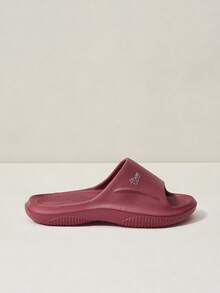 Cuccoo Ladies Plastic Slippers, Fashionable Solid Color Simple, Fit The Foot Shape Comfortable Slippers - Vintage red - View 4