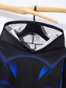 SHEIN 青少年男孩秋季衛衣，冬季街頭風畢業返校遊戲機字母 Y2K 連帽衫 - 彩色 - 查看 4