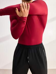Driftmere 5pcs/Set Boyfriend Style Men's Moisture-Wicking Breathable Long Sleeve T-Shirts, Compression Base Layer For Fitness, Running, Basketball, Football Training Spring Sports - Multicolor - View 7