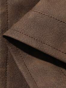 DAZY Women's Solid Color Korean Style Long Sleeve Autumn/Winter Jacket Top Cute Tops - Coffee Brown - View 9