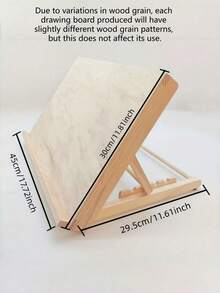 1pc Adjustable Desktop Easel Wooden Painting Drawing Board Stand Sturdy Folding Portable Tiltable Art Craft Display Holder For Studio Home School Painting Sketching Calligraphy - multicolor - View 9