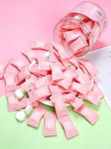 50pcs/100pcs,Soft Comfortable Disposable Compressed Towels - Perfect For Outdoor Camping Travel - Pink - View 3
