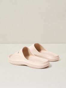 Cuccoo Ladies Plastic Slippers, Fashionable Solid Color Simple, Fit The Foot Shape Comfortable Slippers - Khaki - View 4