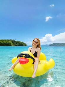 52-Inch Giant Inflatable Duck Floating Pool Toy, Adult Size, Suitable For Fun Swimming Pool Floating Toy, Inflatable Large Rubber Duck Floats, Suitable For Swimming - Multicolor - View 6