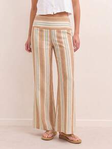 Nöista Pantalón largo con rayas en diferentes direcciones - Rojo Anaranjado - Ver 4