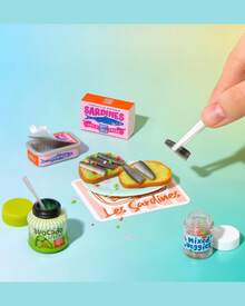 MGA Entertainment 1pc Random MGA's Miniverse Make It Mini Cafe Random Capsule, DIY Mini Dessert Bowl Scene Assembly Set With Tiny Sauce Bottle, Coconut Bowl & Leaf Plate Parts, Collectible Desk Shelf Display Decor - Multicolor - View 11