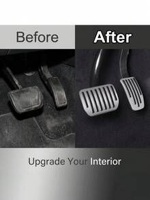 New 2-In-1 Gas Brake Pedal Set, OEM Molded Foot Rest Pedal Cover, Anti-Slip Metal Interior Pedals, Direct No-Drilling Installation - A - View 4