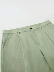 Manfinity Mode Men's Solid Color Single-Breasted Vest And Trousers Casual Commute Suit Set - Mint Green - View 7
