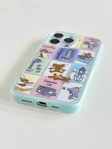 TOM & JERRY X SHEIN A Stylish, High-End Printed Pattern Protective Phone Case Design, Perfect For IPhone – A Cute, Fashionable, And Sophisticated Phone Case. - Multicolor - View 9