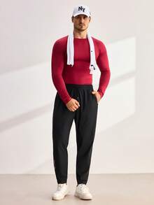 Driftmere 5pcs/Set Boyfriend Style Men's Moisture-Wicking Breathable Long Sleeve T-Shirts, Compression Base Layer For Fitness, Running, Basketball, Football Training Spring Sports - Multicolor - View 3