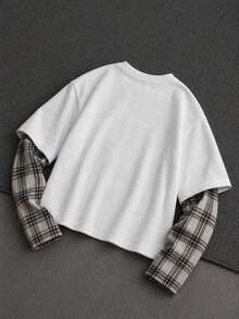 Manfinity VCAY Men's Casual Commute Streetwear 2 In 1 T-Shirt - White - View 2