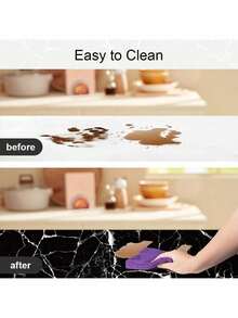 Marble Self Adhesive Wallpaper Roll 15.74x393.7 Inch, Peel And Stick Waterproof Contact Paper For Kitchen Cabinet Countertop Shelf Liner, Removable Vanity Tabletop Cover Decal - multicolor - View 9