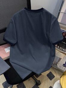 Manfinity Joysei Men's Black And Grey Patchwork T-Shirt - Grey - View 3
