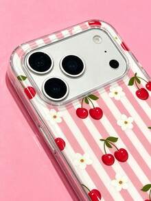 ShellaStory Casing Ponsel Motif Bunga Sakura Merah Muda Lucu, Kompatibel dengan iPhone 17 Pro Max 17 Pro 17 Pro 16 14 13 15 Pro Max 14 15 13 16 17 Gaya Musim Panas, Pelindung Motif Buah dan Bunga - Berwarna merah muda - View 3