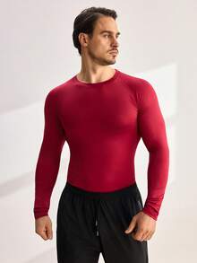 Driftmere 5pcs/Set Boyfriend Style Men's Moisture-Wicking Breathable Long Sleeve T-Shirts, Compression Base Layer For Fitness, Running, Basketball, Football Training Spring Sports - Multicolor - View 1