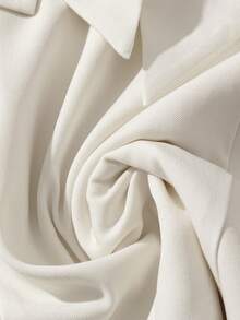 GlowEve Women's Solid Color Elegant Round Neck Bowknot Long Sleeve Dress - White - View 7