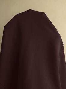 Elaquor Plus Size Women Solid Color Lapel NeckShort Sleeve Casual Blazer - Brown - View 8