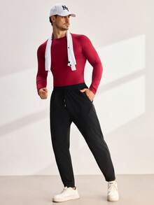 Driftmere 5pcs/Set Boyfriend Style Men's Moisture-Wicking Breathable Long Sleeve T-Shirts, Compression Base Layer For Fitness, Running, Basketball, Football Training Spring Sports - Multicolor - View 8