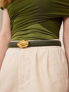 MOTF PREMIUM PRE GREEN IRREGULAR METAL BUCKLE BELT - Green - View 6