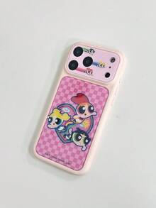 THE POWERPUFF GIRLS X SHEIN Stylish Printed Protective Case Design, Fashionable Phone Case Compatible With Iphone - Multicolor - View 5