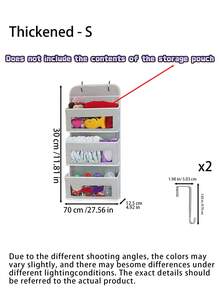 Tas Organizer Gantung di Pintu dari Kain Non-Woven untuk Penyimpanan di Asrama, Kapasitas Besar, Solusi Penyimpanan Tanpa Pengeboran untuk Apartemen Sewa, Penyimpanan Pakaian Dalam - Dark Grey - View 6