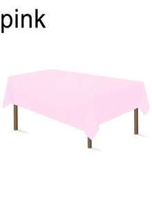 1 Piece Colorful Plastic Rectangular Tablecloth Waterproof Oil Proof Pink White Blue For Wedding Picnic Birthday Easter Holiday Kitchen Home Decor Party Gift Bridal Graduation Bachelorette Celebration Outdoor Indoor Dining Table Cover Housewarming - Multicolor - View 8