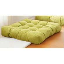1 Buah Alas Kursi Corduroy Besar 55cm, Bantal Lantai Tatami, Warna Polos, Persegi, Tebal, Berlapis - Bantalan kursi tebal persegi - View 10