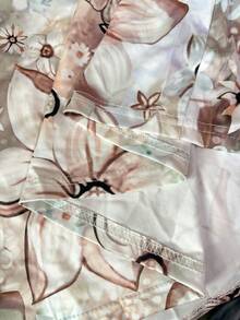 EMERY ROSE Vestido largo de verano con estampado floral para vacaciones, conjunto de mujer - Multicolor - Ver 8